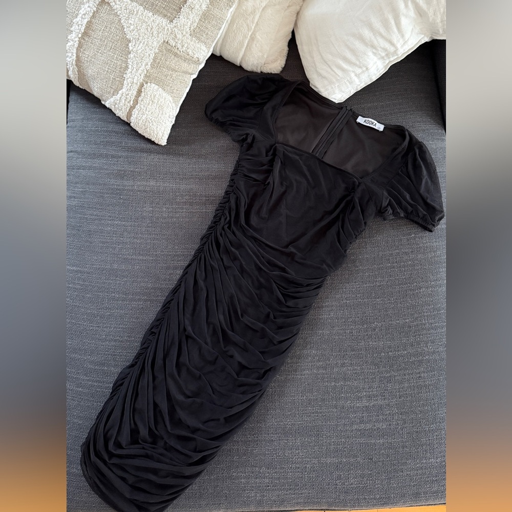 Elegant Black rushed Dress size small